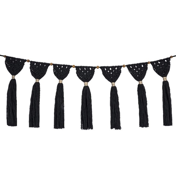 Boho Spooky Halloween Tassel Banner Bunting Decor - Picture 2 of 4